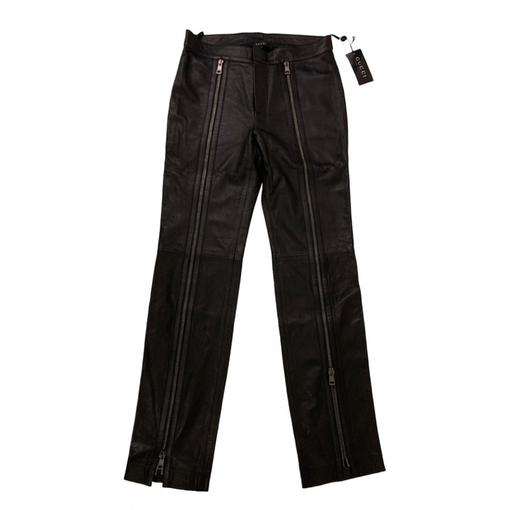 GUCCI TOM FORD F/W 2001 LEATHER ZIP PANTS